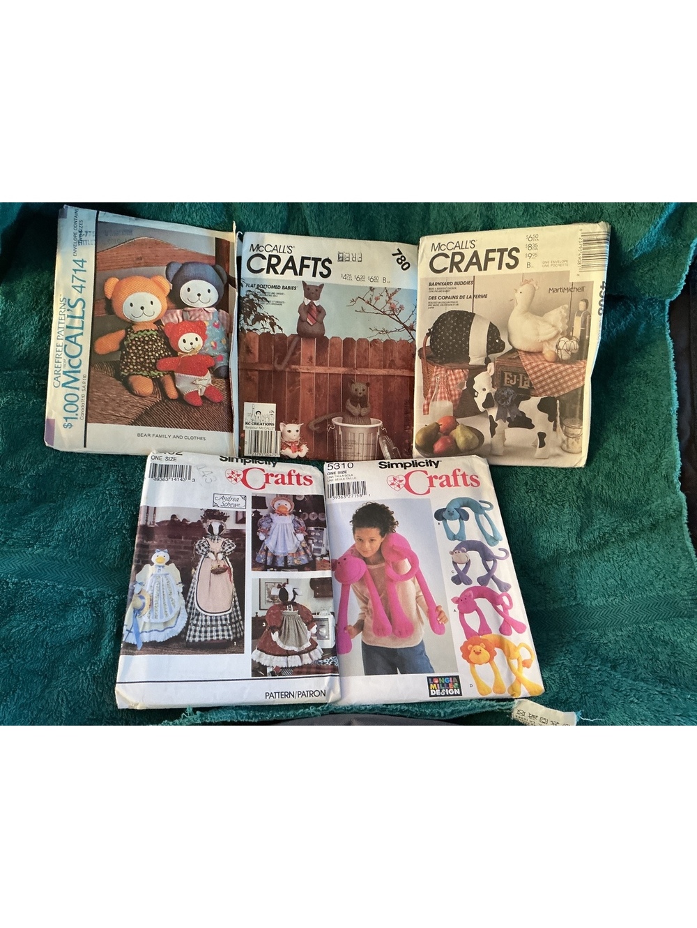 Vintage McCall's and Simplicity Craft Sewing Patterns for Toys and Costumes